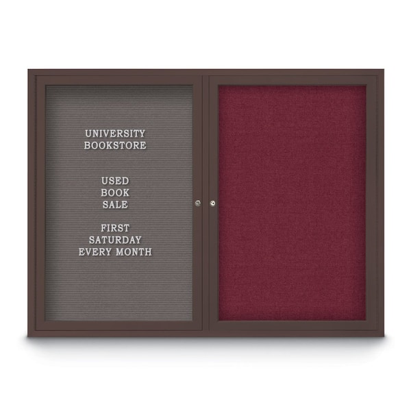 Corkboard, 24"x36", Pearl/Bronze